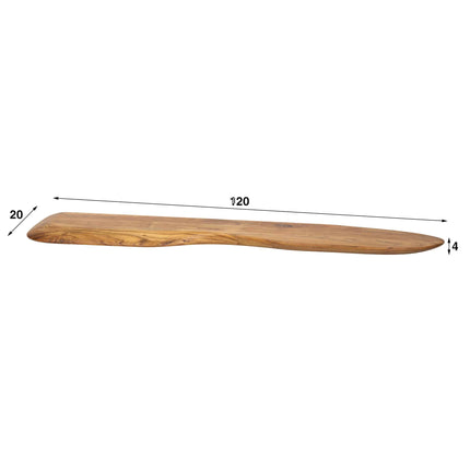 Wall Shelf 120 organic / Solid Natural Acacia