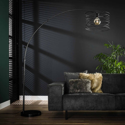 Arc Lamp Ø45 curl / Charcoal