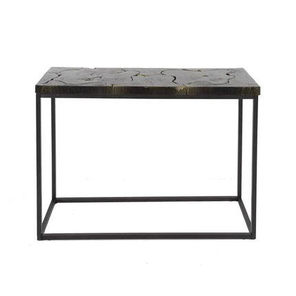 High Table (KD) black and gold  Solid Recycled Teak (Black Gold)