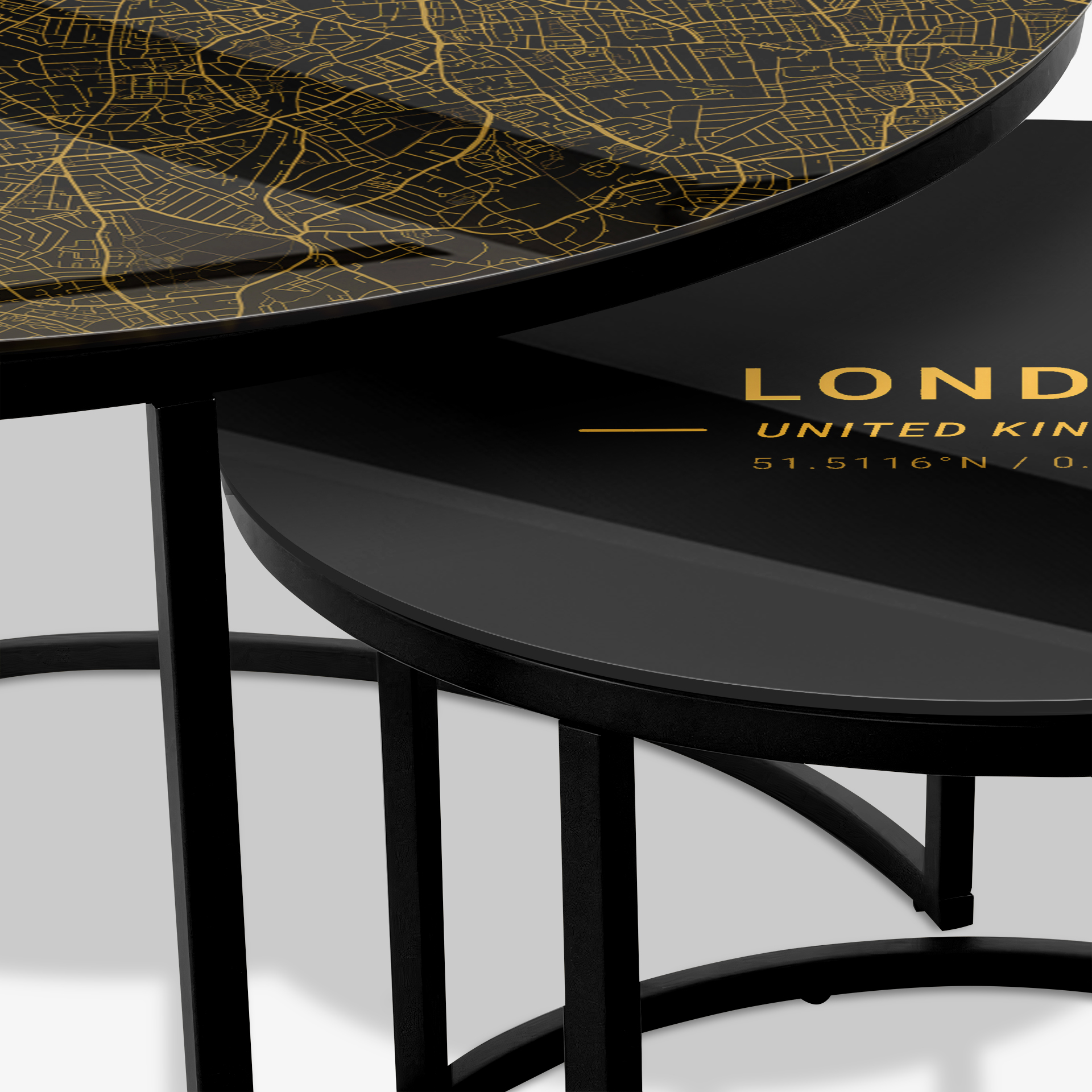 Table basse Noir - London Gold