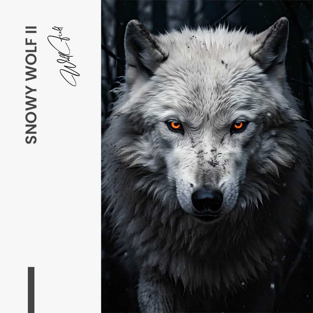 Snowy Wolf II – Verre