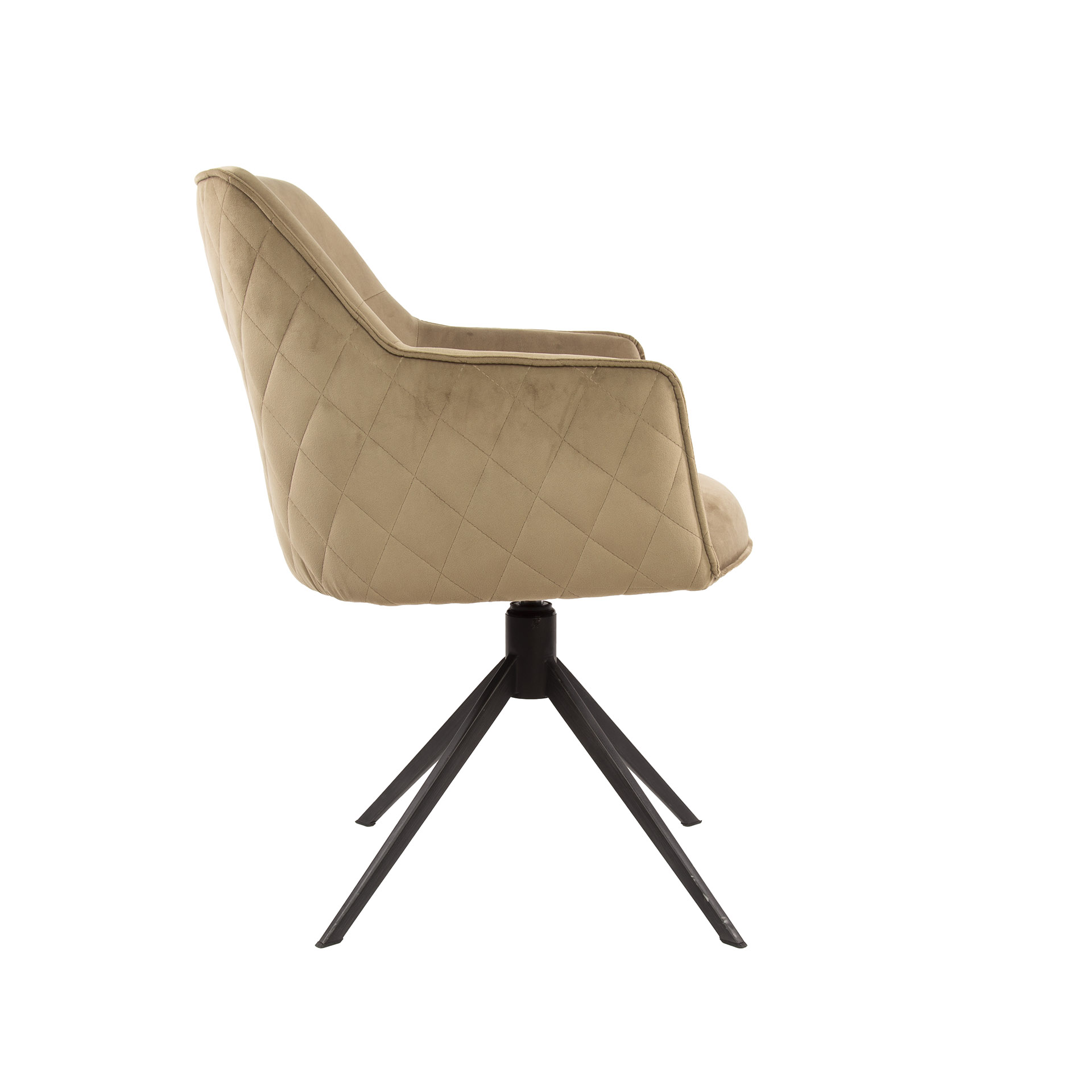 Tirette de fauteuil rotative. VPE2 / Velours champagne