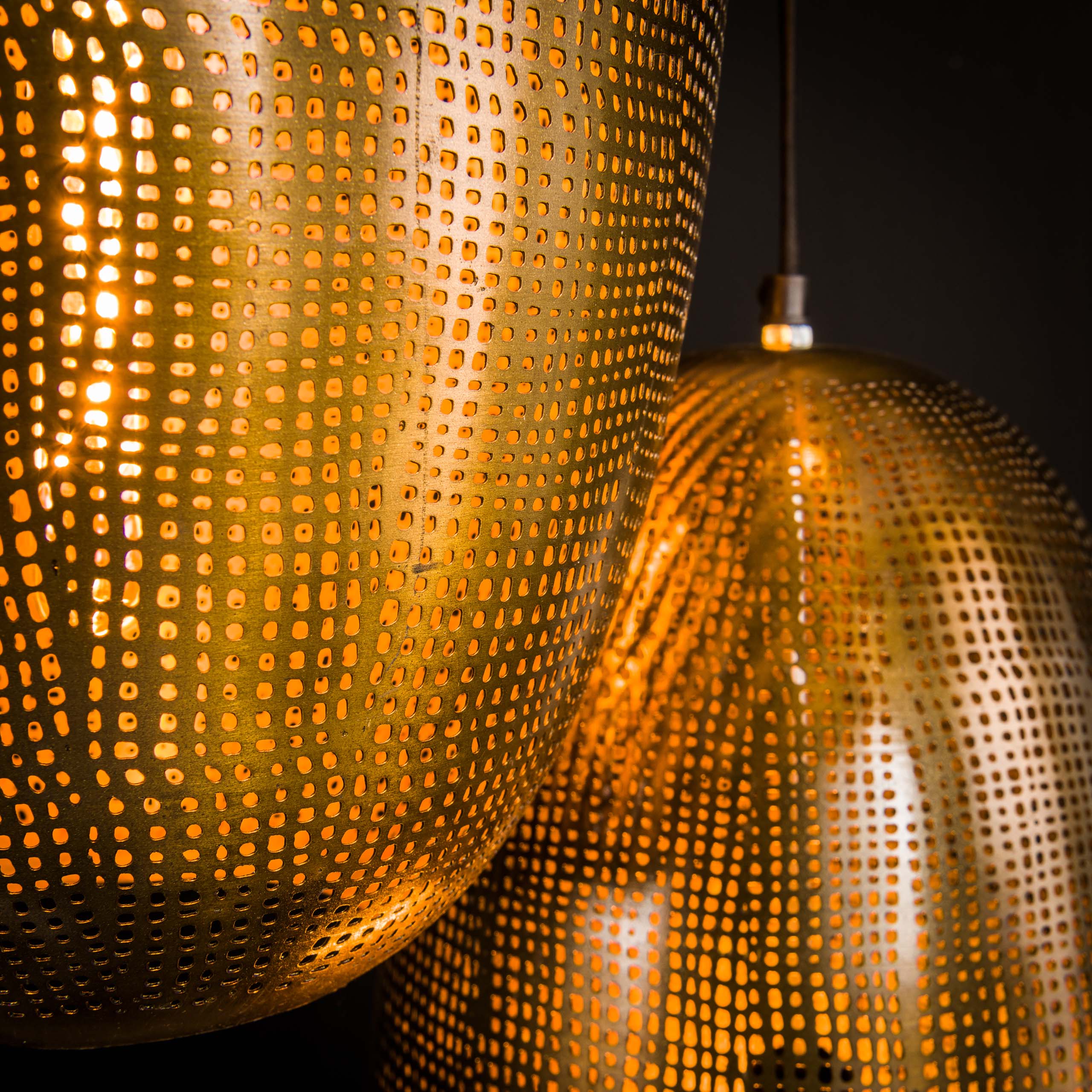 Lampe suspendue Cosmic à gradins 3 lumières - Bronze antique