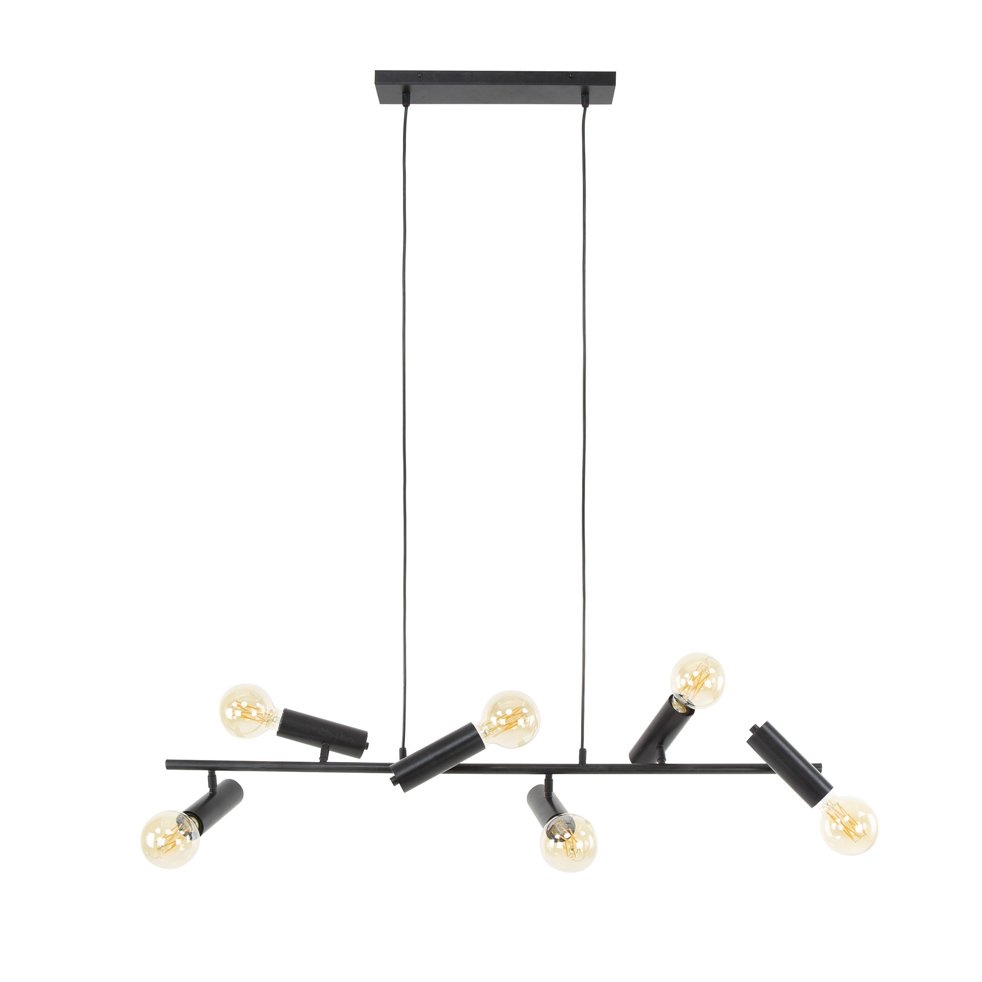 Lampe suspendue 6L point / Charbon