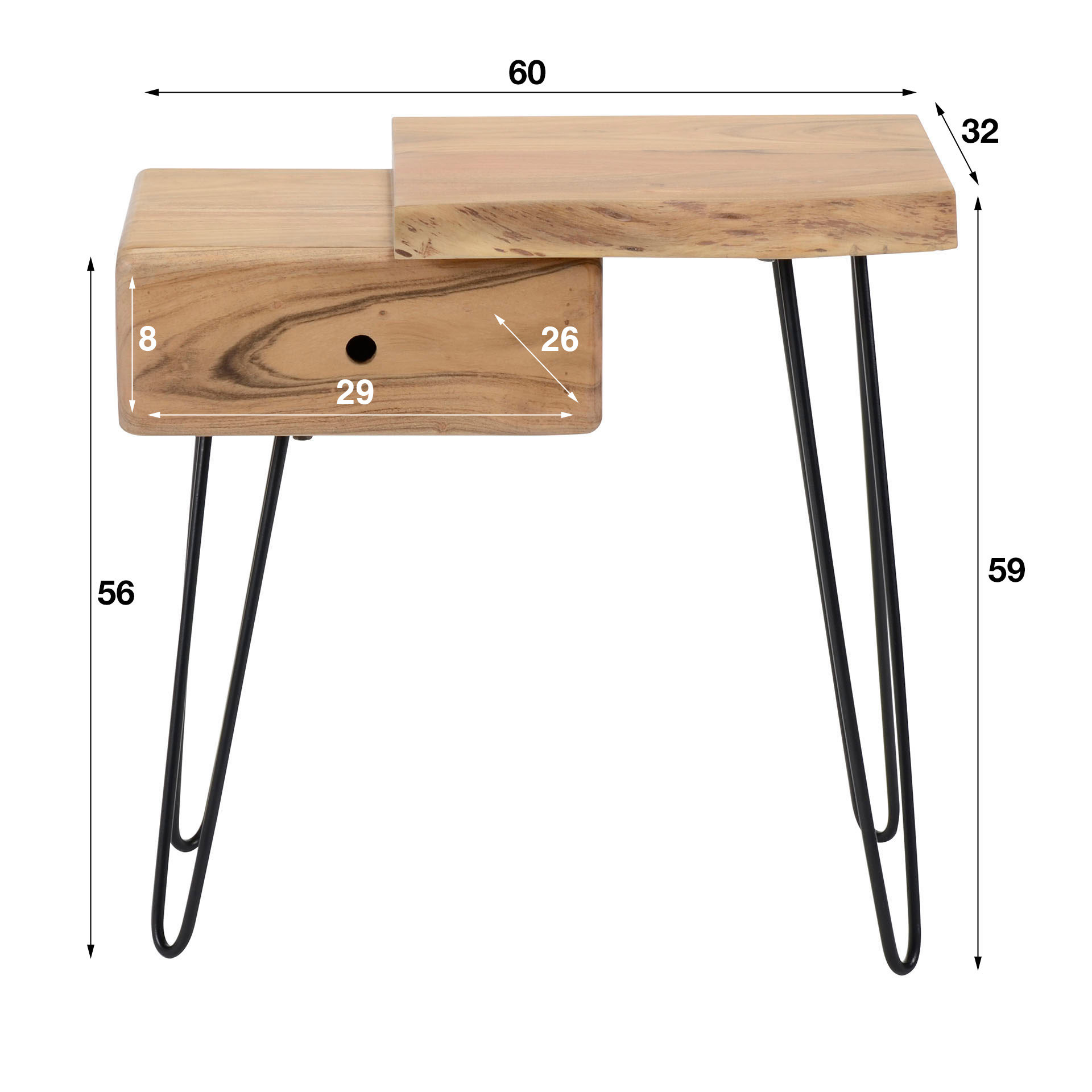 Table de chevet rive R