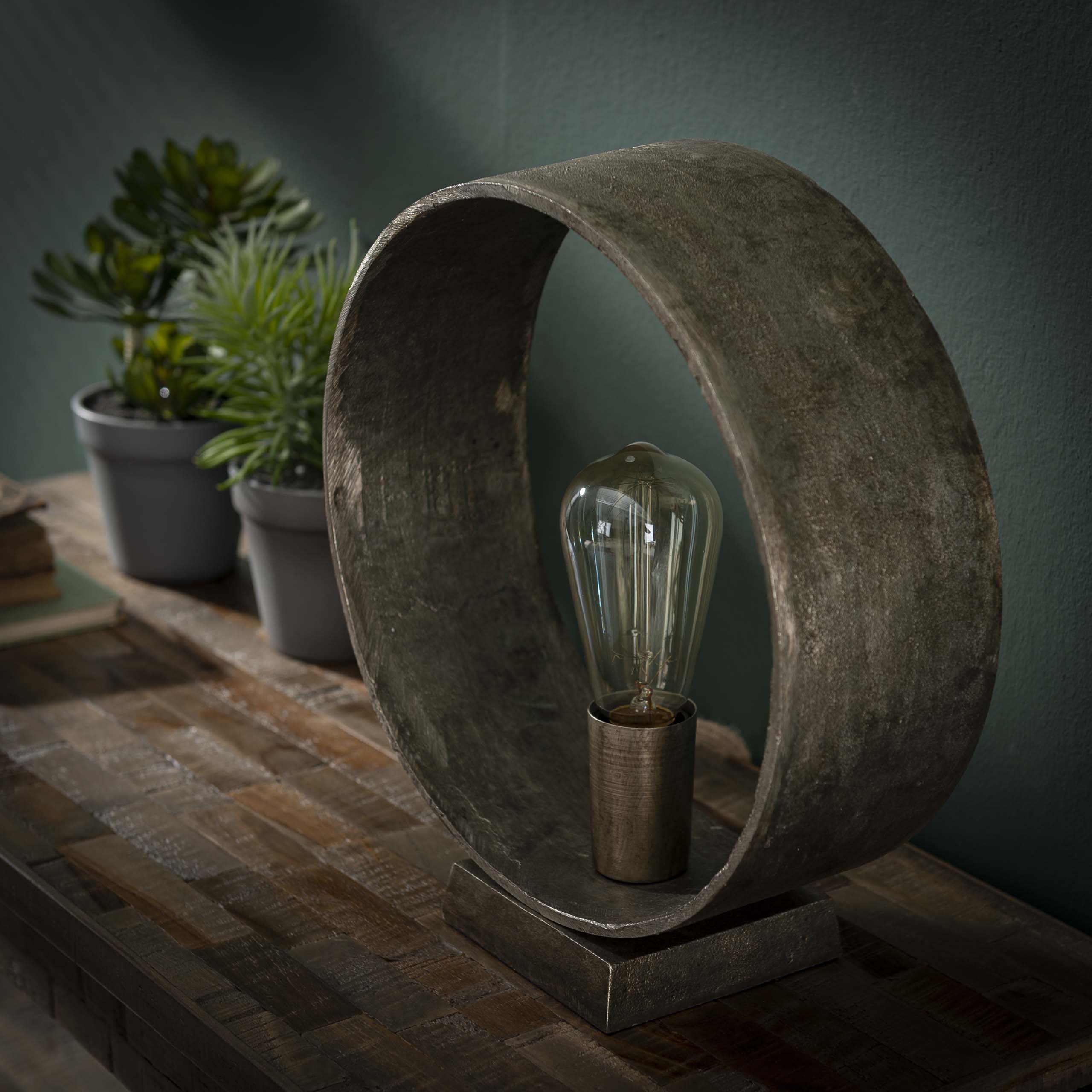 Lampe de table Loop / Nickel Antique