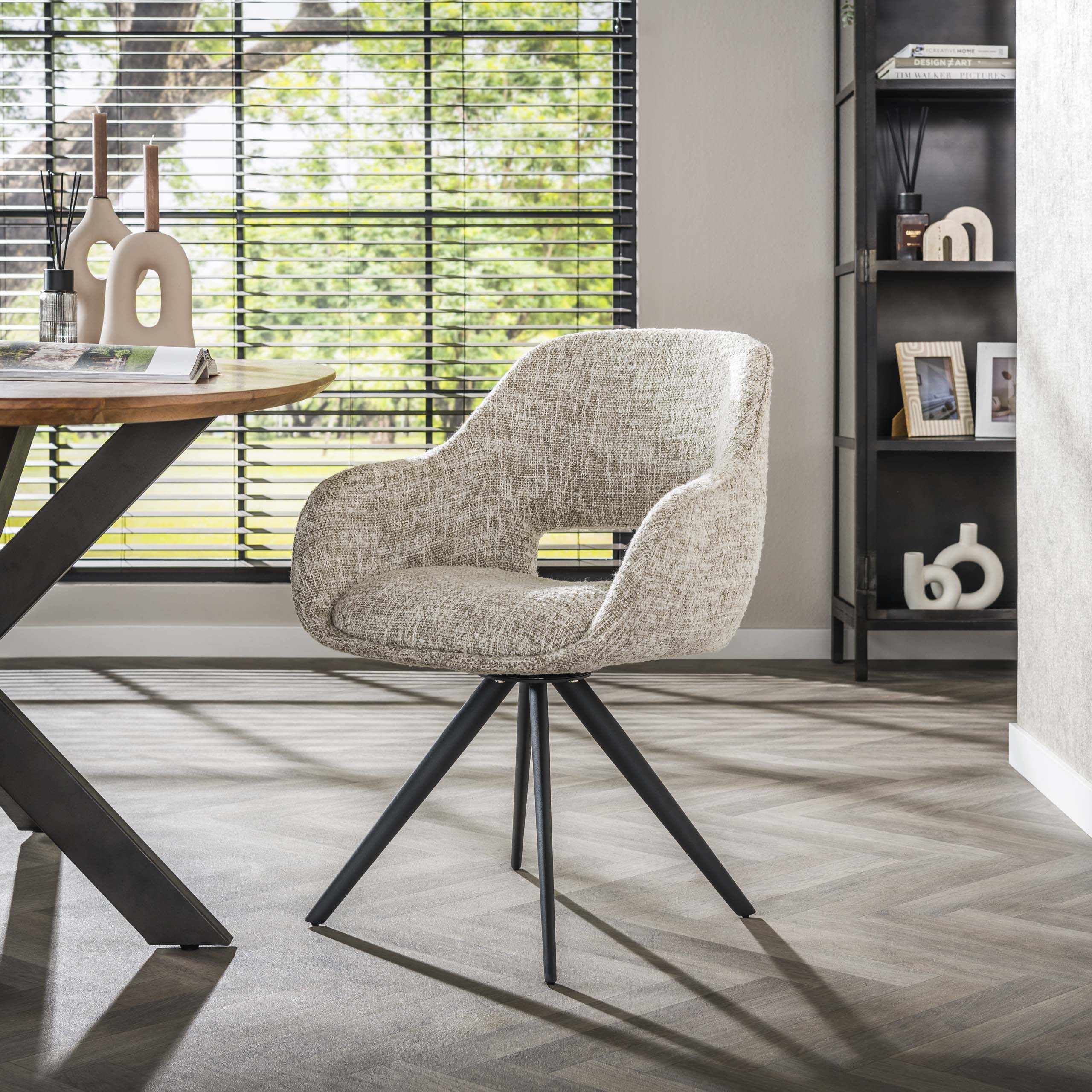 Fauteuil à ressorts pivotant. VPE2 / Aigle blanc cassé
