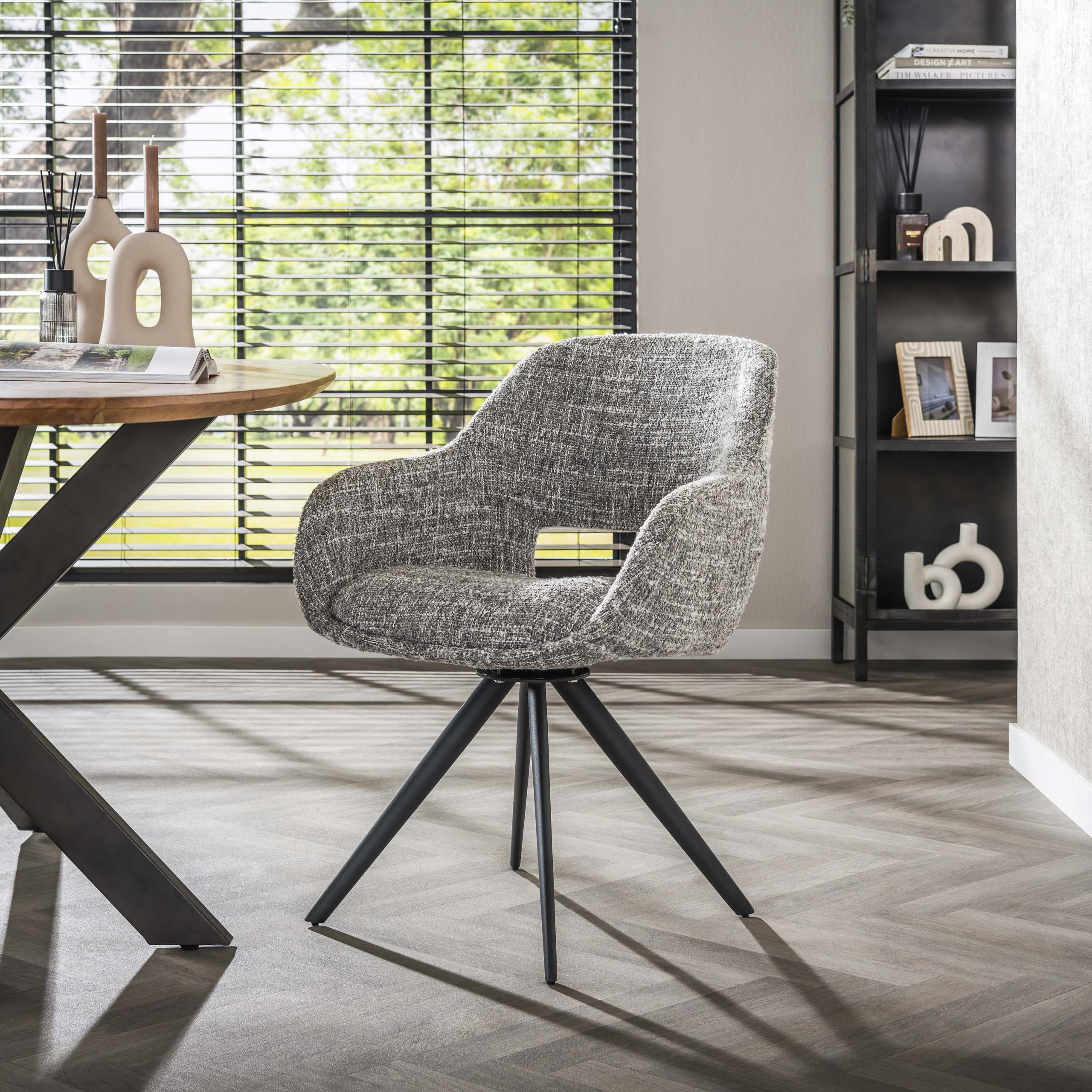Fauteuil à ressorts pivotant. VPE2 / Aigle gris acier