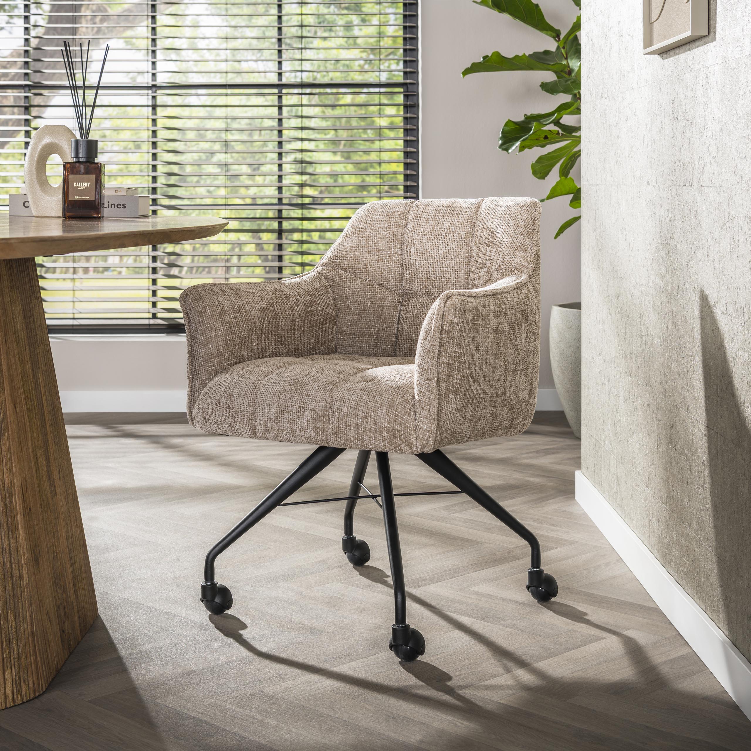 Fauteuil Raster roulettes - par 2 - Hoven sable