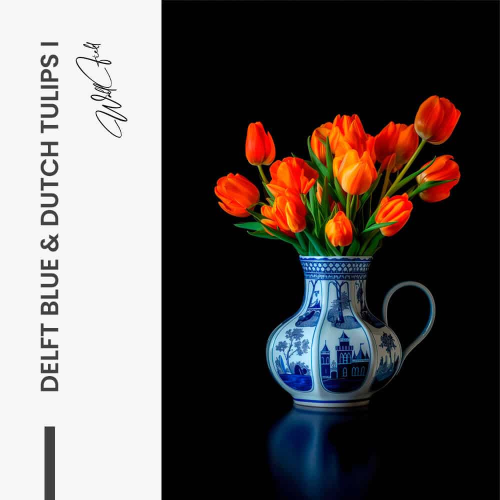 Delft Blue & Dutch Tulips I – Verre
