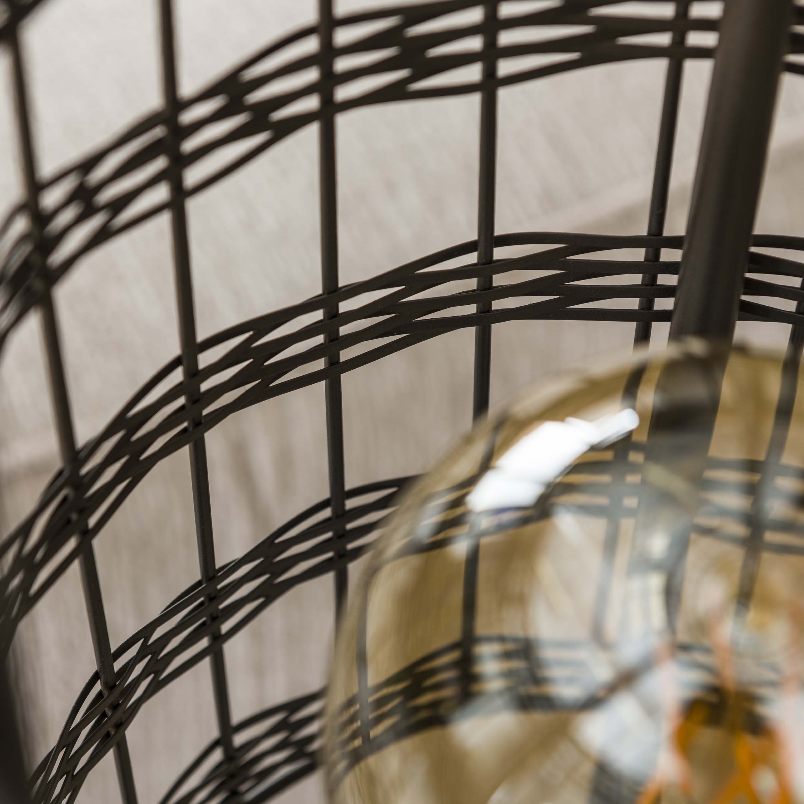 Lampadaire 2L stores métal / Nickel noir