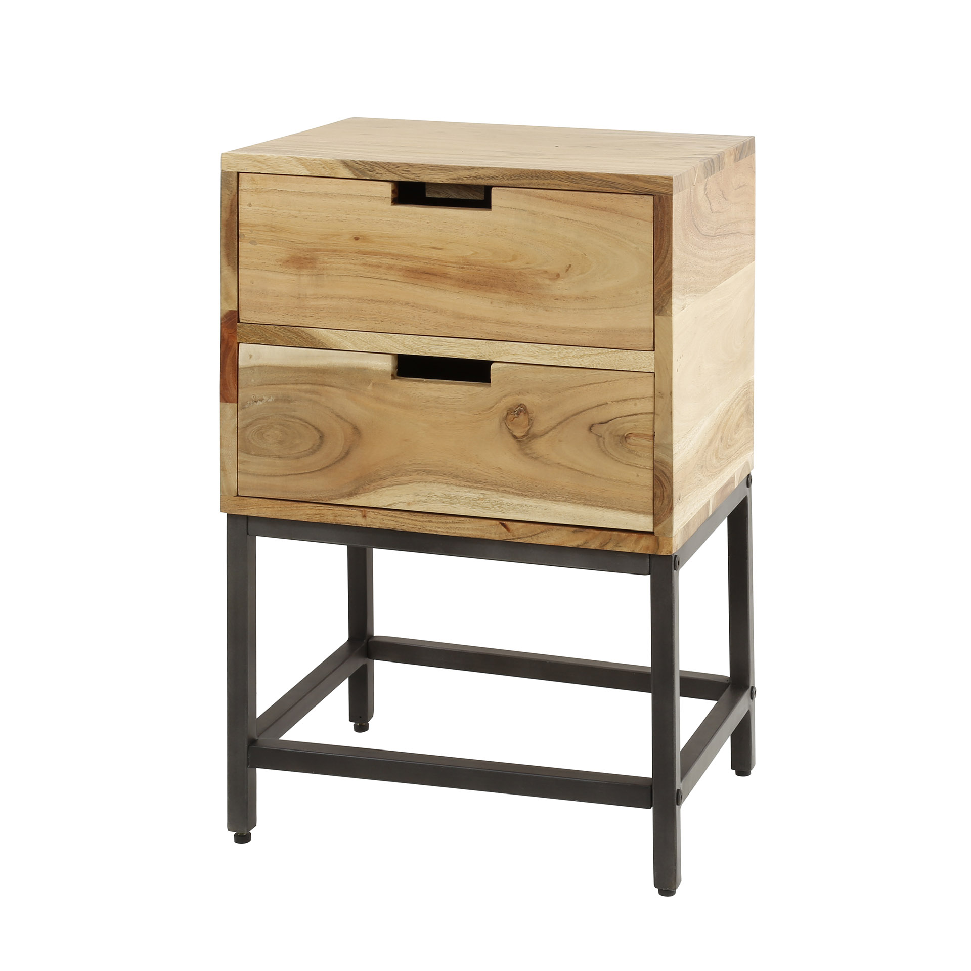 Table de chevet 2L plate / Acacia massif naturel