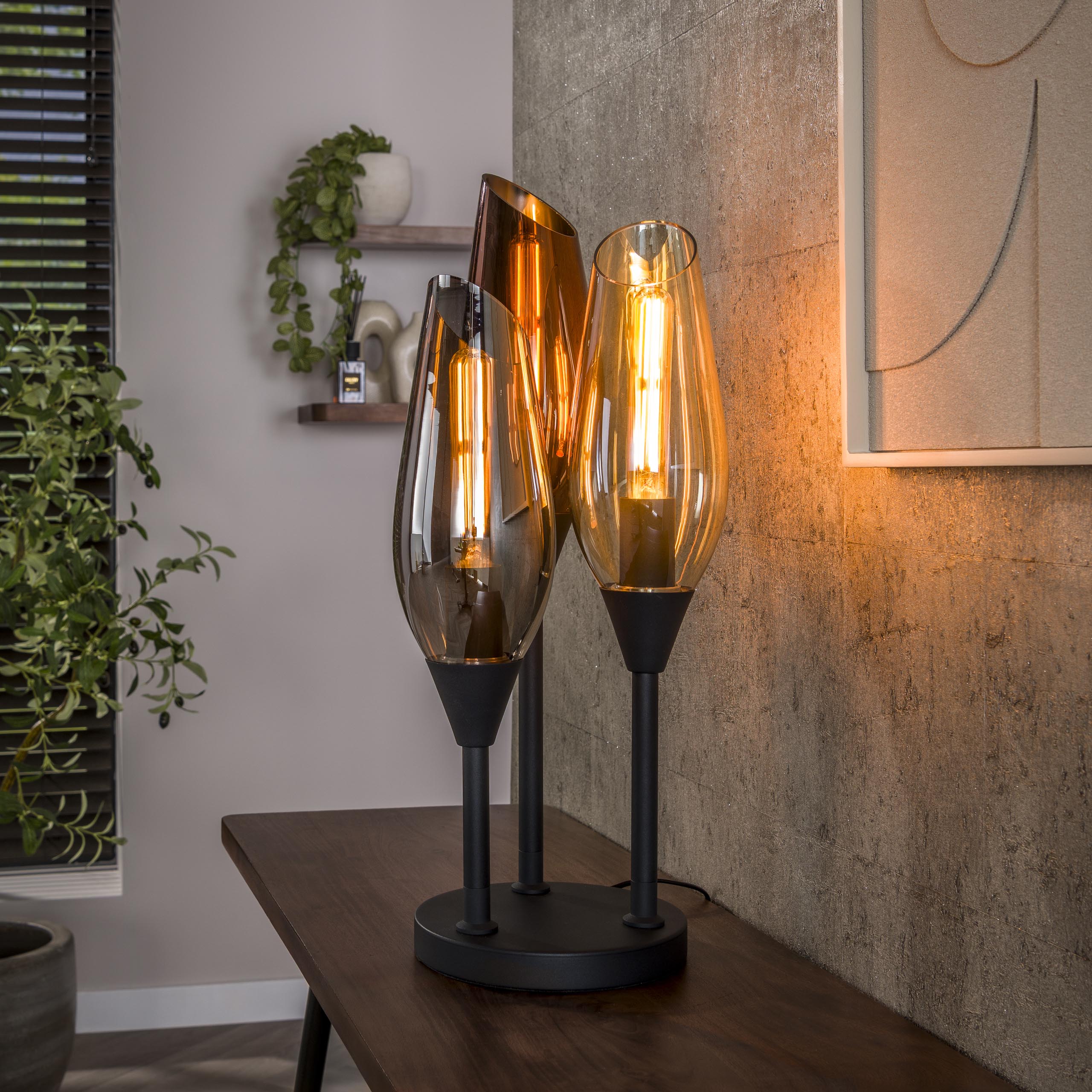 Lampe à poser Cocoon 3 lumières - Noir