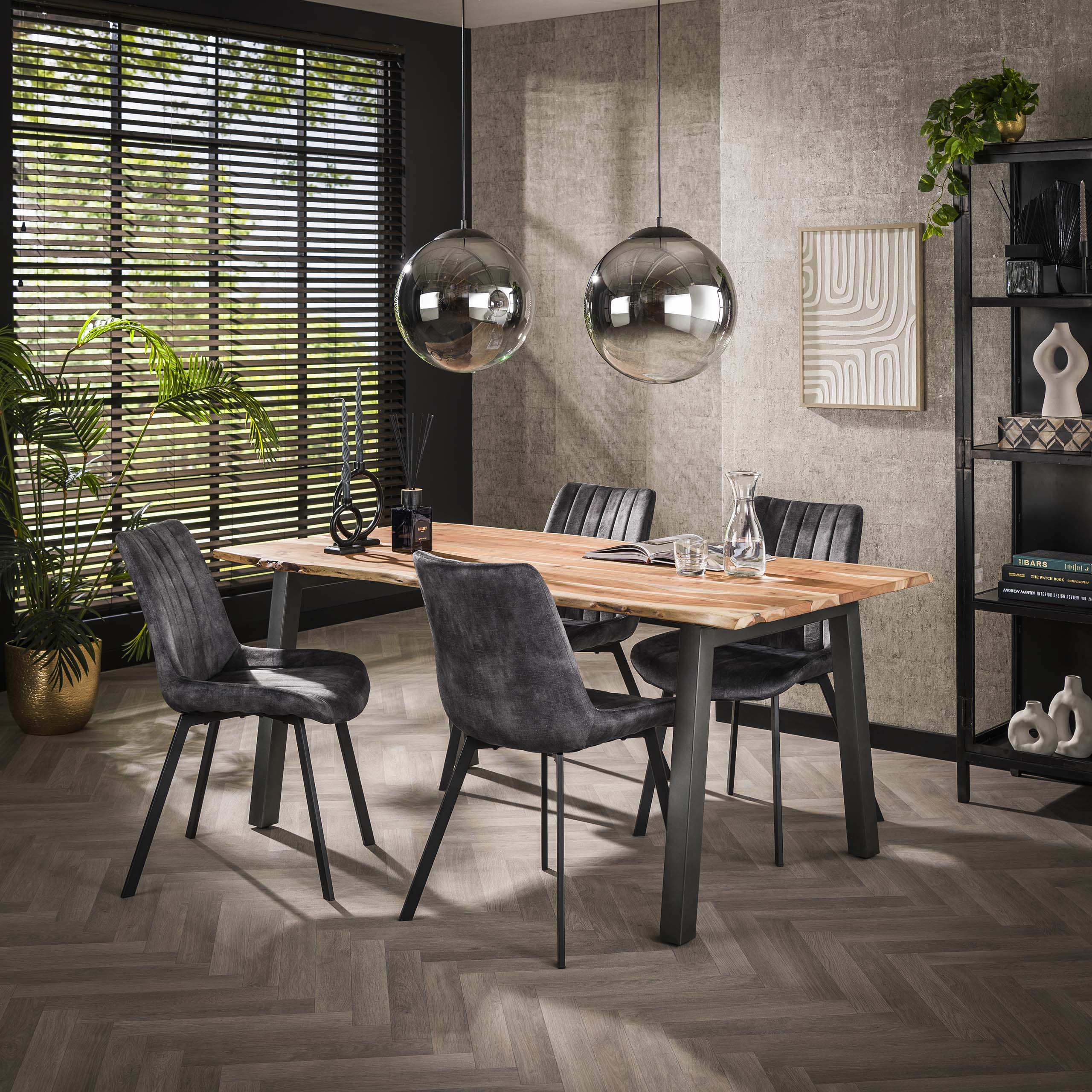 Table de salle à manger 180 chant 25mm / Acacia massif naturel