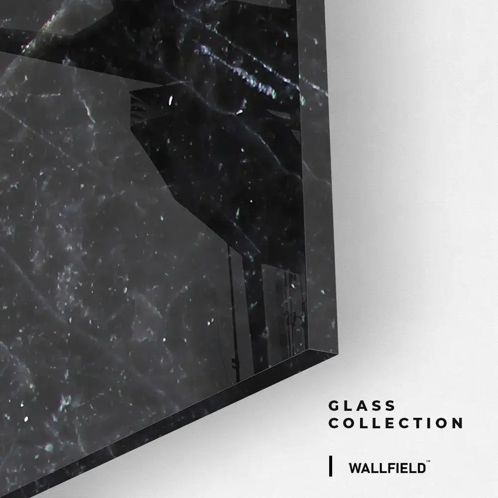 Black,  White & Gold Stone – Verre