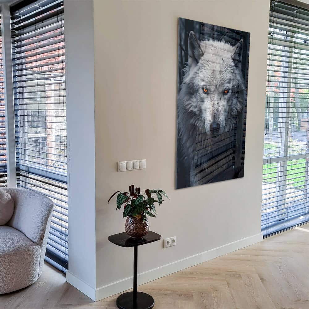 Snowy Wolf II – Verre