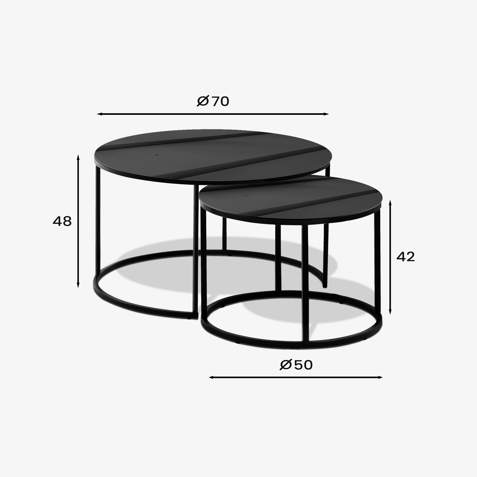 Table basse Noir - Marbre Noir & Or