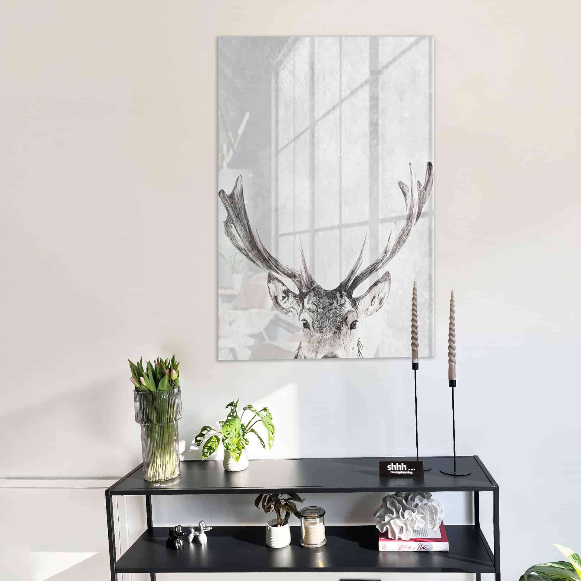 Reindeer in snow - Verre