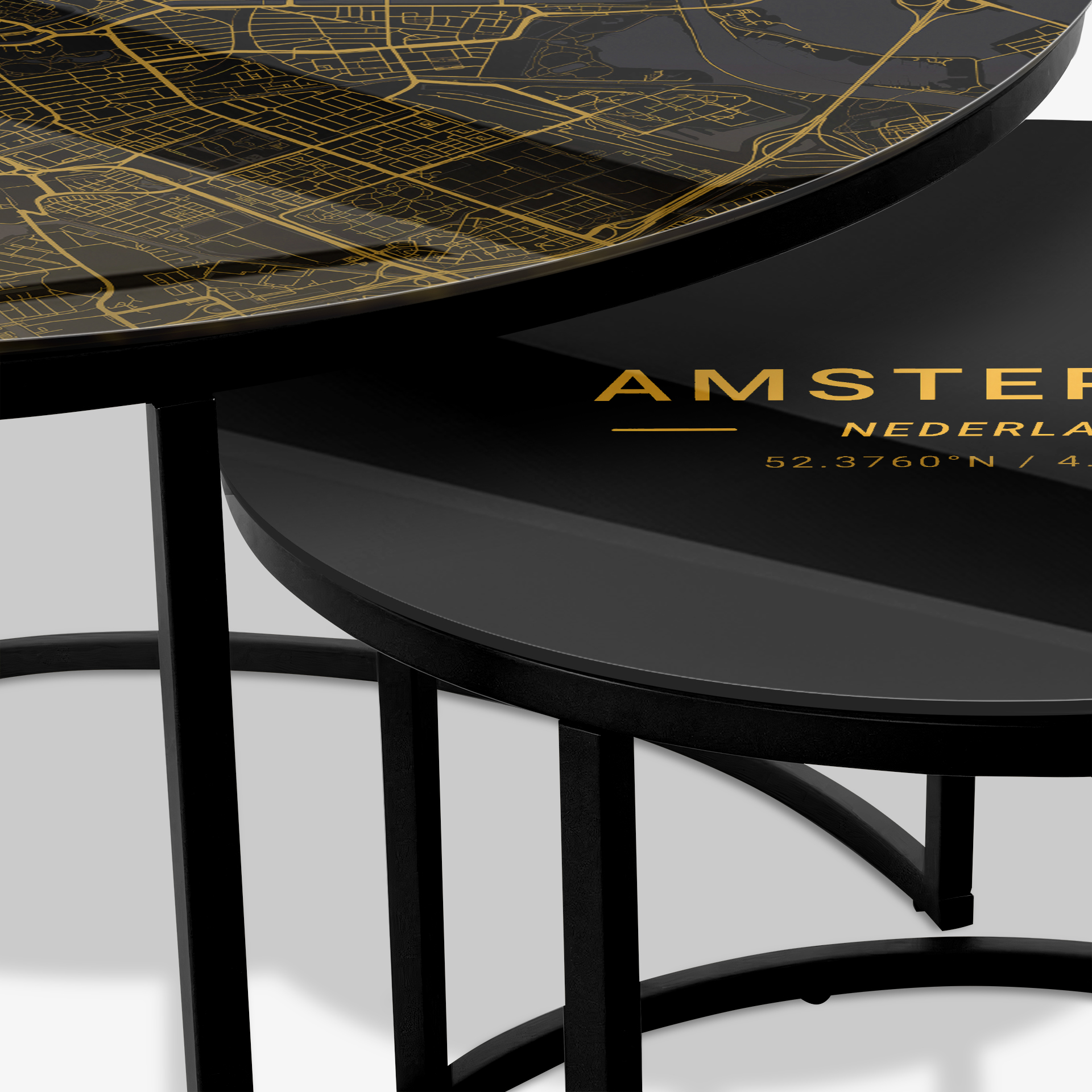 Table basse Noir - Amsterdam Or