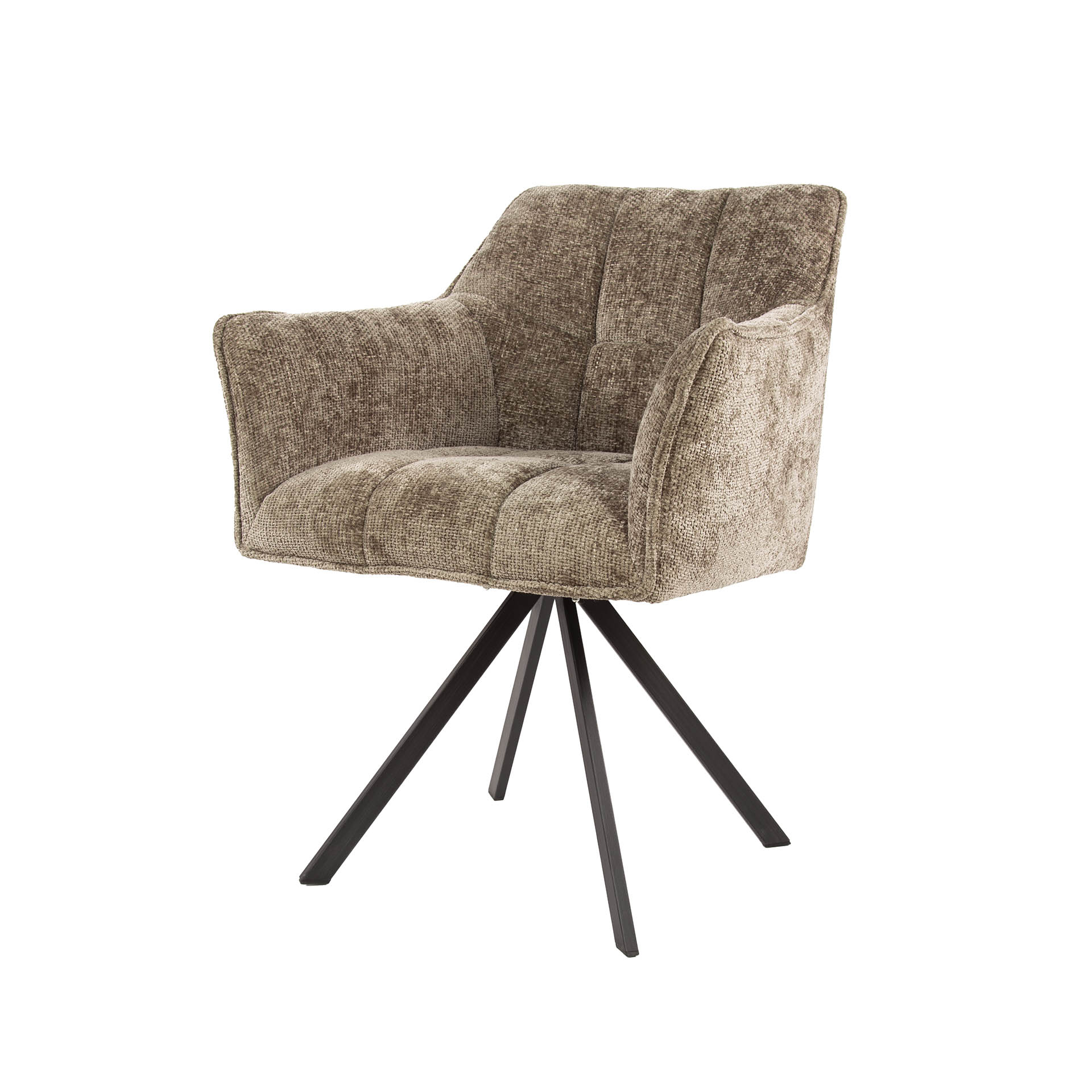 Chaise Raster rotative - emballée par 2 - Hoven champagne