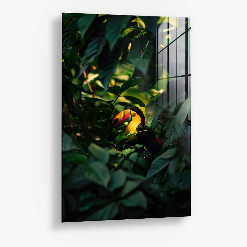 Tucan between the Leaves – Verre