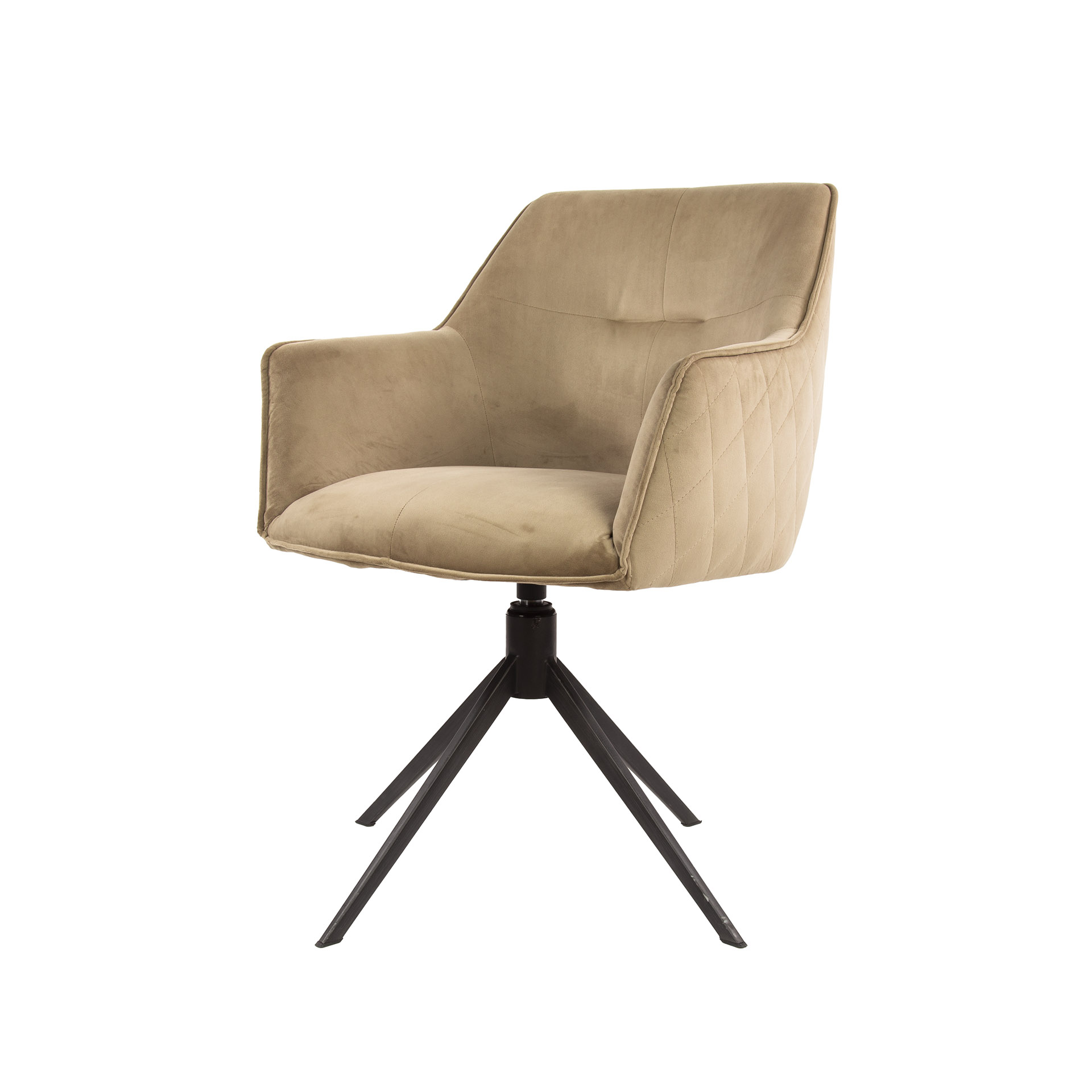 Tirette de fauteuil rotative. VPE2 / Velours champagne