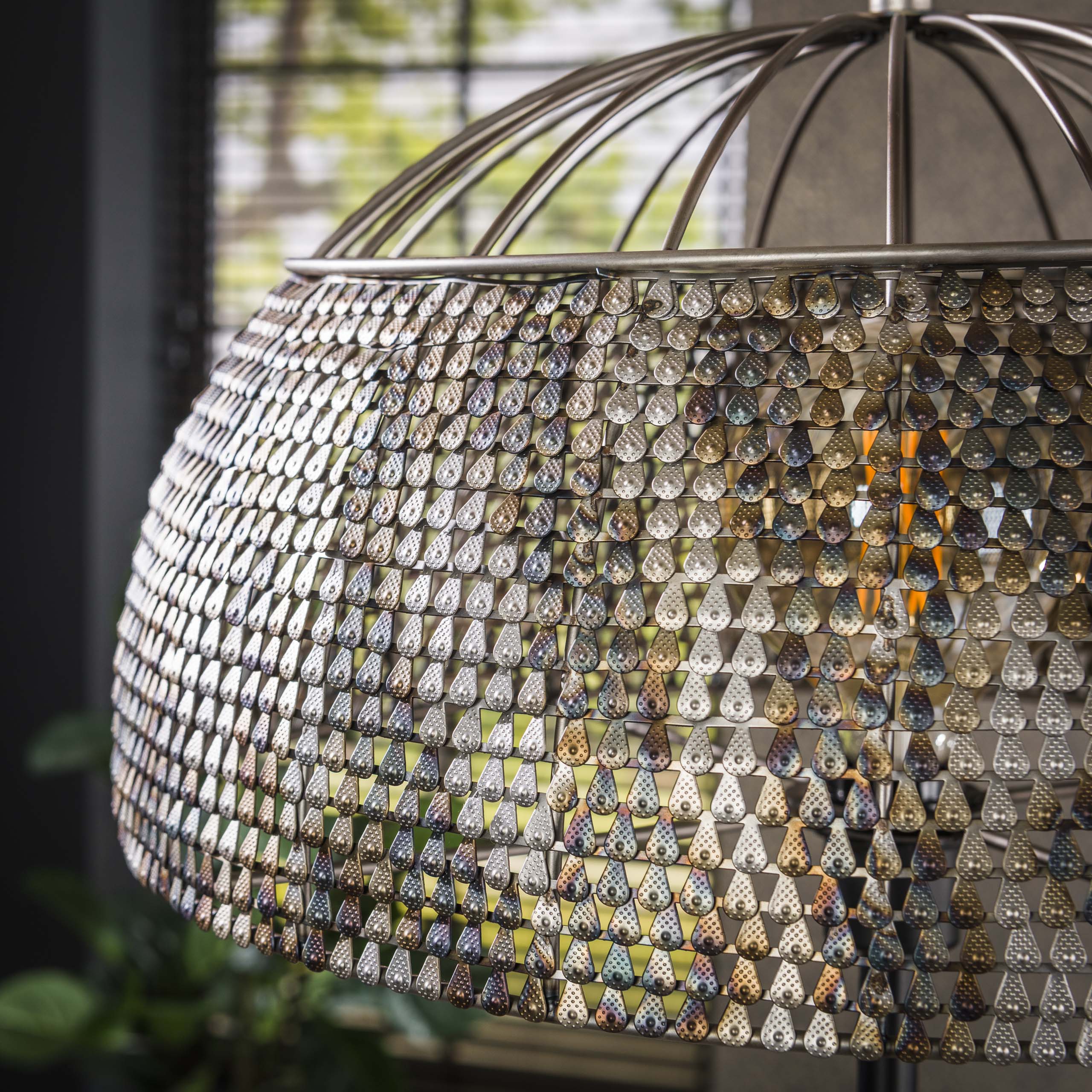 Lampadaire Ø50 armor ouvert / Brun noir