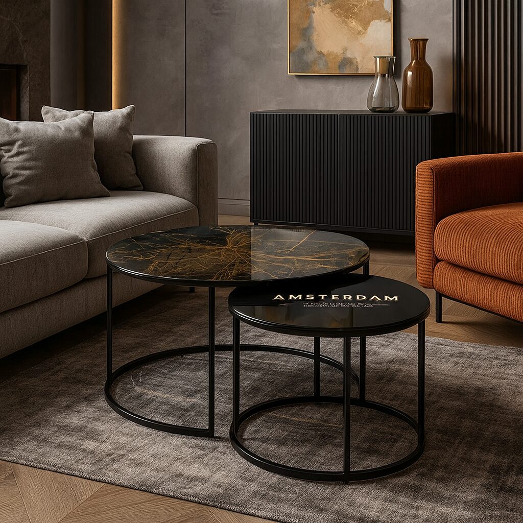 Table basse Noir - Amsterdam Or