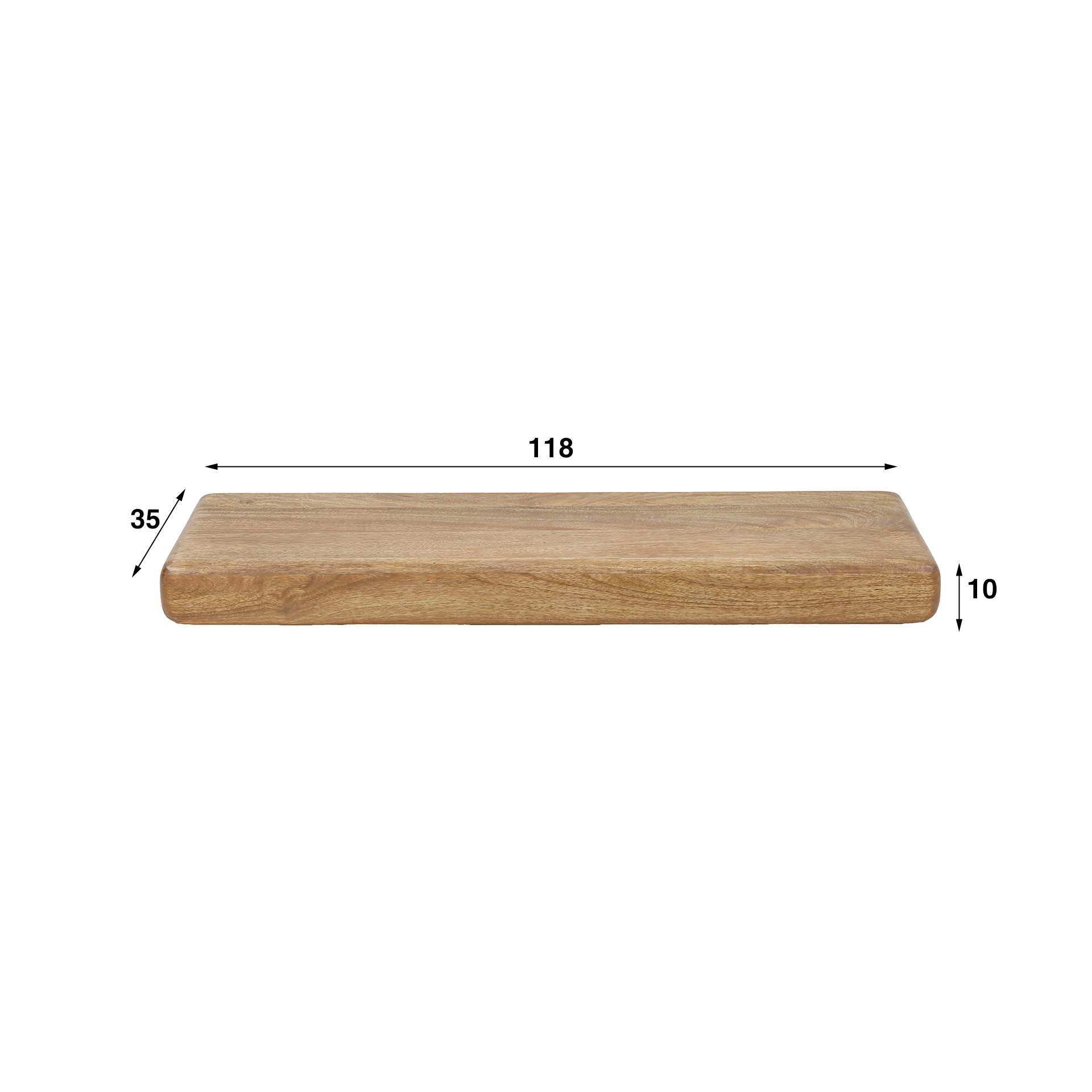 Etagère murale 118 épurée / Couleur sable manguier massif