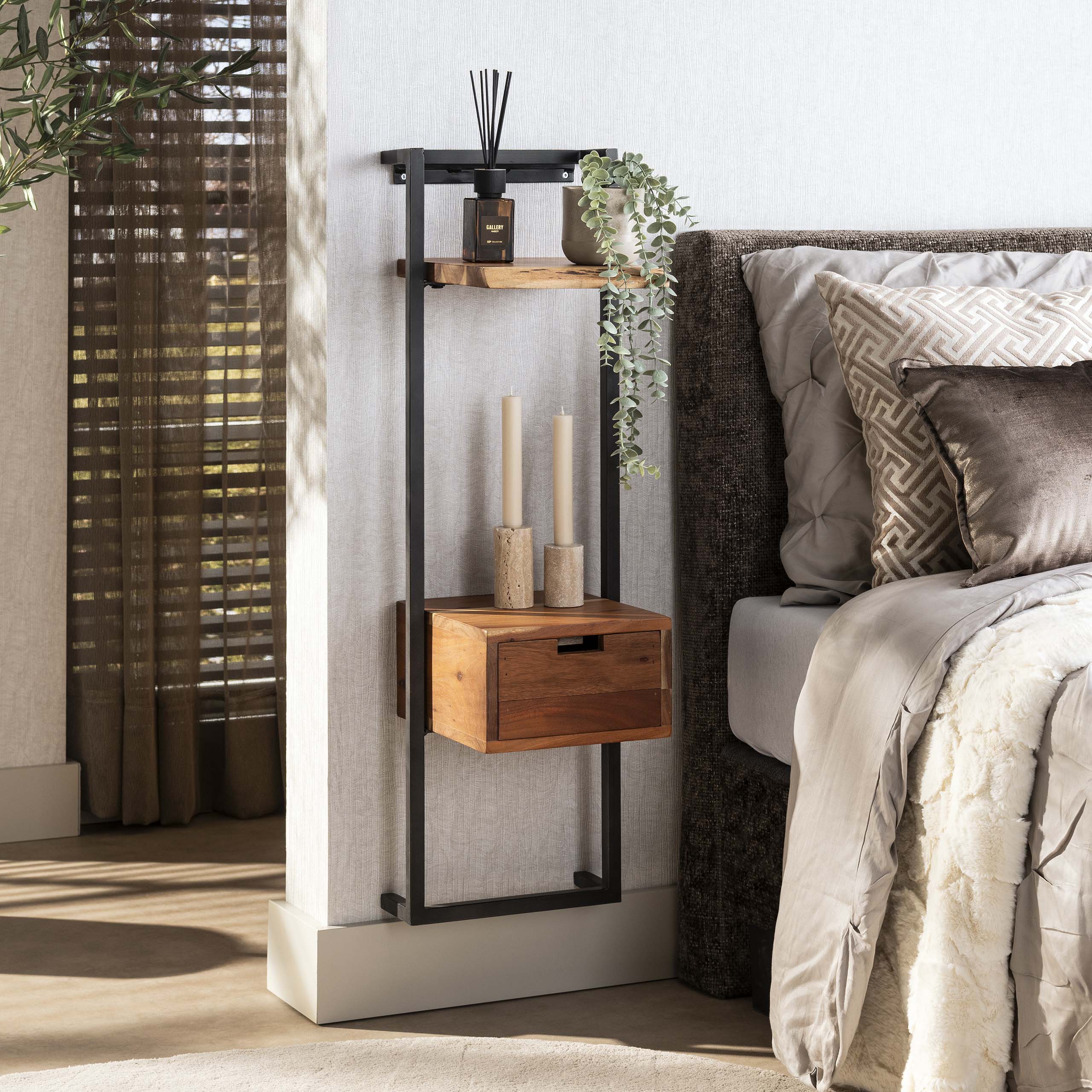 Table de chevet air solid XS / Acacia massif naturel