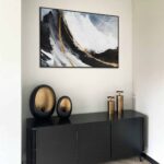 "Black,  White & Gold Abstract" – Image 3