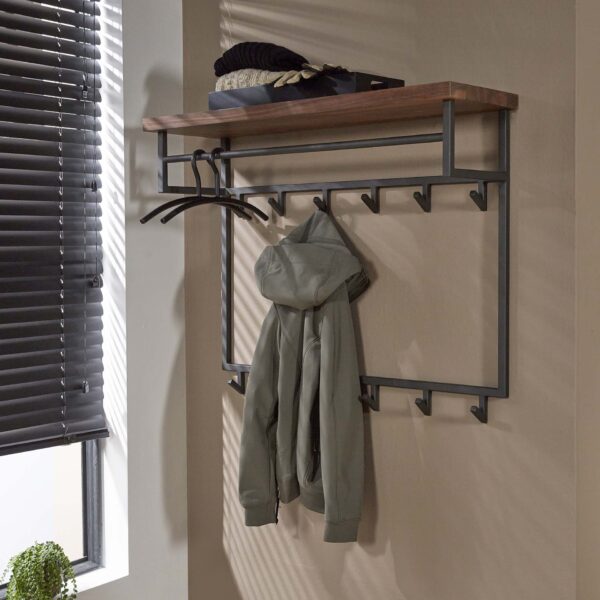 Porte-manteau Daytona 12 haken hoedenplank / Solid Saja (Natural)