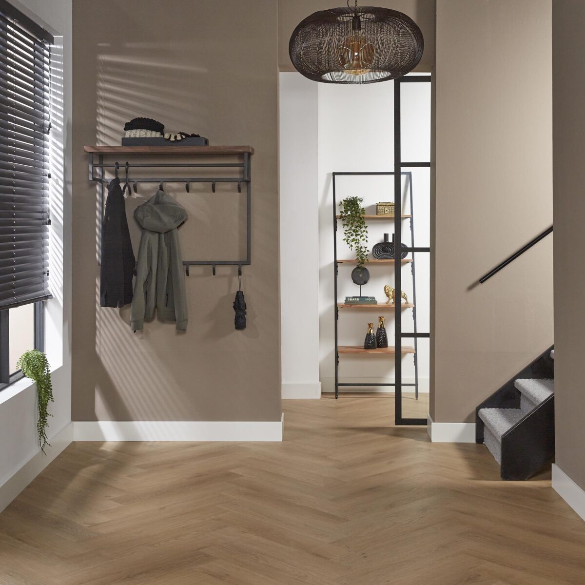 Porte-manteau Daytona 12 haken hoedenplank / Solid Saja (Natural) – Image 2