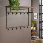 Porte-manteau Daytona 12 haken hoedenplank / Solid Saja (Natural) – Image 4