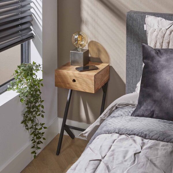 Table de chevet 1L XS balance / Acacia naturel massif
