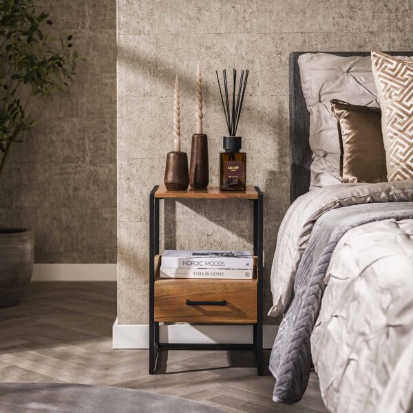 Table de chevet 1L XS niche / Acacia naturel massif