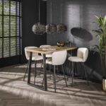 Table de bar 135x70 massief trapeziumvormig / Solid Mango (Antique Natural)