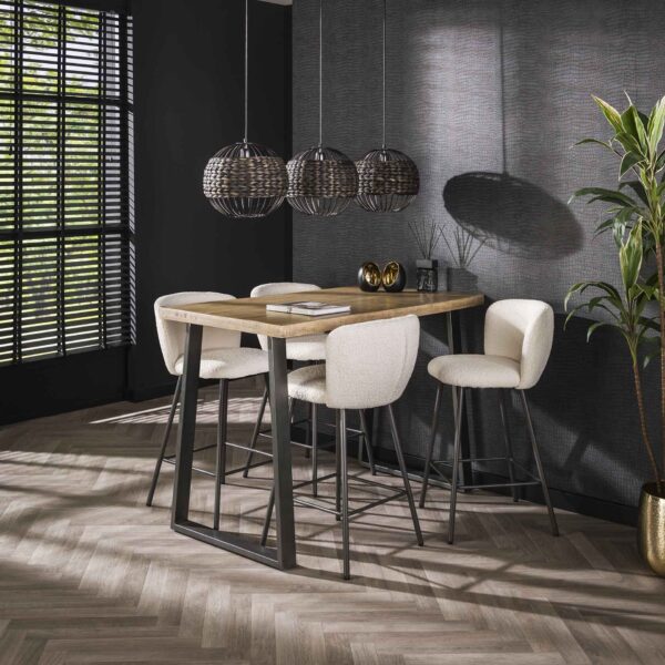 Table de bar 135x70 massief trapeziumvormig / Solid Mango (Antique Natural)