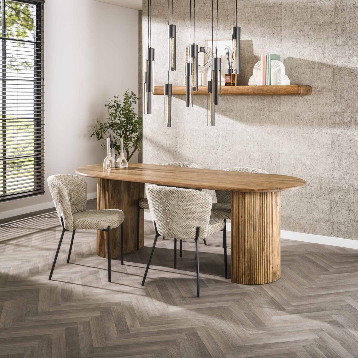 Table à manger 215 wave / Solid Mango (Sand Color) – Image 3