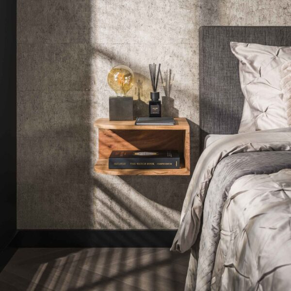 Table de chevet set/2 corner open vak / Acacia naturel massif