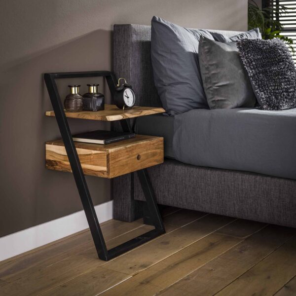 Table de chevet lean / Acacia naturel massif