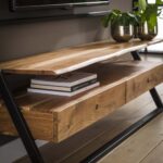 Meuble TV lean 2L / Acacia naturel massif – Image 3