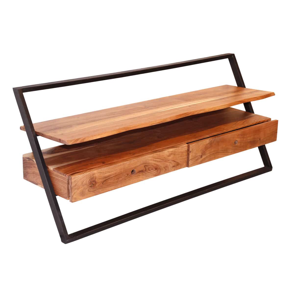 Meuble TV lean 2L / Acacia naturel massif – Image 4