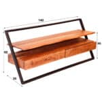 Meuble TV lean 2L / Acacia naturel massif – Image 5