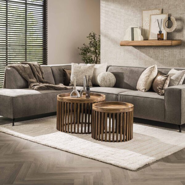 Table basse Set tweak Ø65/Ø50 / Solid Mango (Sand Color)