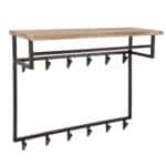 Porte-manteau edge hoog 12 haken hoedenplank / Acacia naturel massif – Image 4