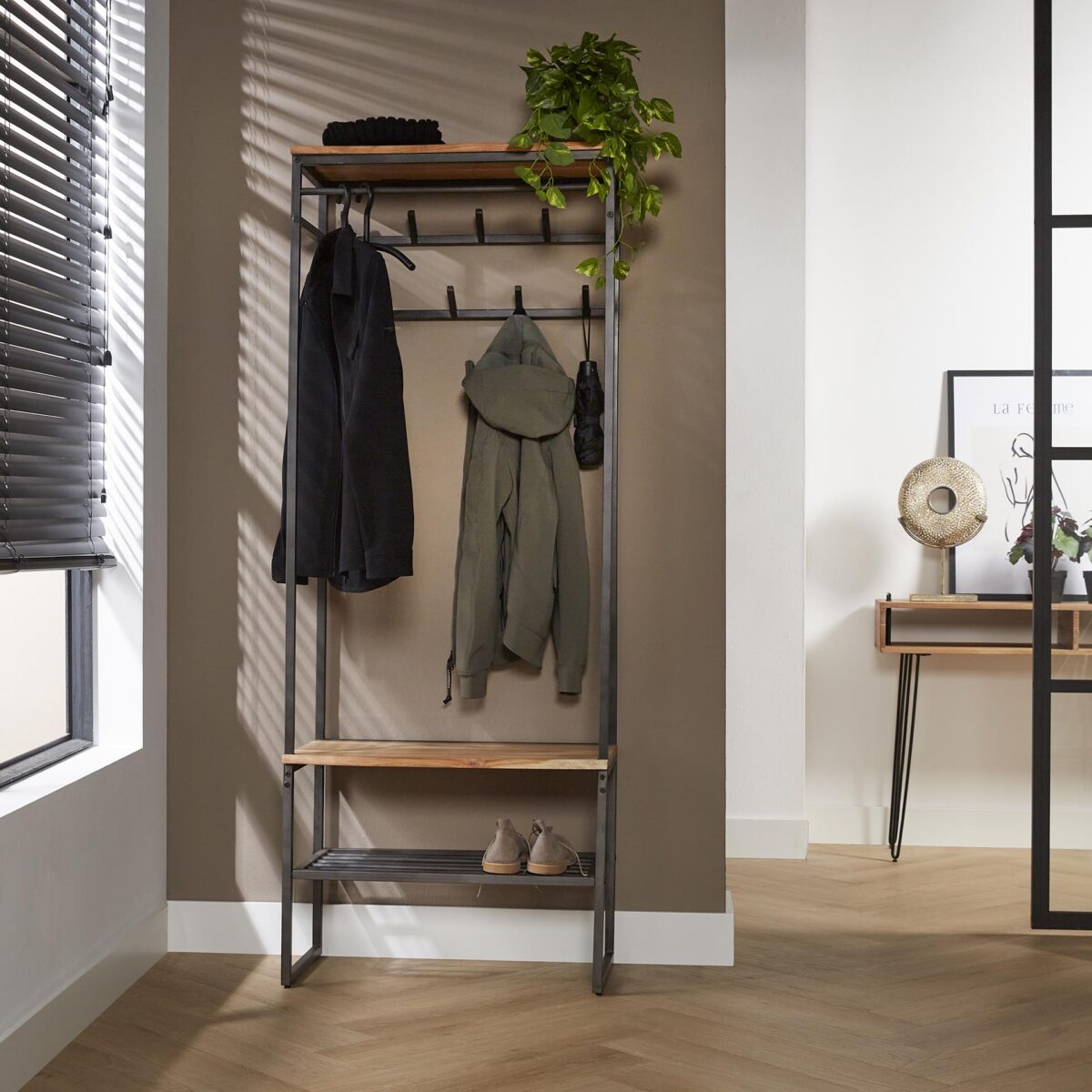 Garde-robe roede edge / Acacia naturel massif – Image 1