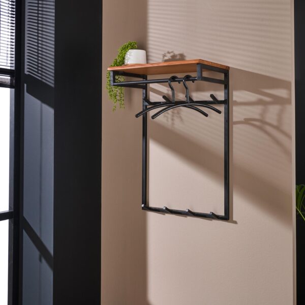Porte-manteau custom hoog 2x4 haken / Acacia naturel massif