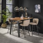 Table de bar 147 Edge 25mm / Acacia naturel massif