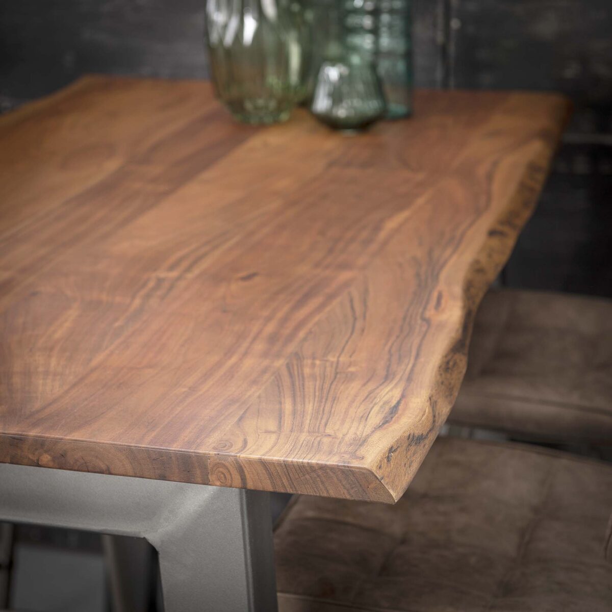 Table de bar 147 Edge 25mm / Acacia naturel massif – Image 3
